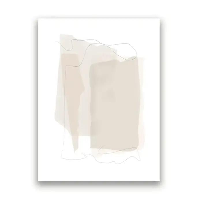 Affiche bohème neutre Beige gris aquarelle abstraite peinture murale rose peinture à l'huile nordiqu