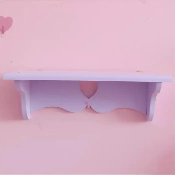 Étagère murale décorative en dentelle, support de rangement en bois, décoration de chambre, étagère 