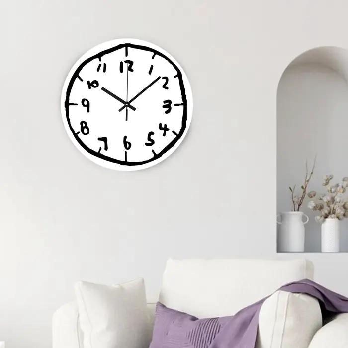 Horloge murale décorative pour cuisine, salle d'étude, salon, maison, ornement unique, mode créative