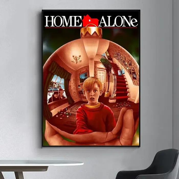 Home Alone-Affiche de Barrage, Autocollant Mural pour Salon, Bar, Peinture sur Toile Décorative Vint