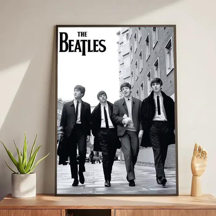 POP Rock Band The b-B-Beatles-ES affiche autocollants muraux modernes et élégants pour la décoration