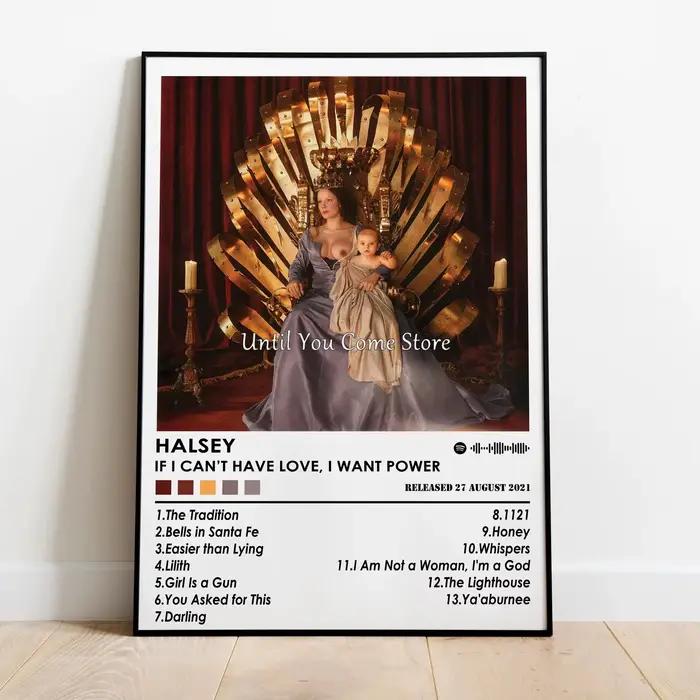 Affiche d'album de musique série Singer Halsey, toile imprimée, images artistiques pour salon et cha