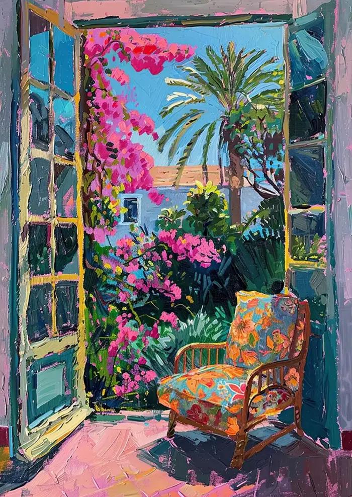 Impression Henri Matisse 'Fenêtre ouverte', Peinture de style Fauvisme Henri Matisse, Mer Méditerran