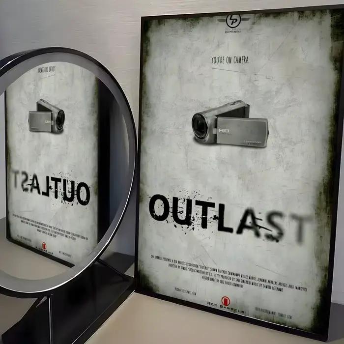 Affiche de jeu O-Outlast, autocollant mural moderne en papier PP, décoratif minimaliste pour café, b