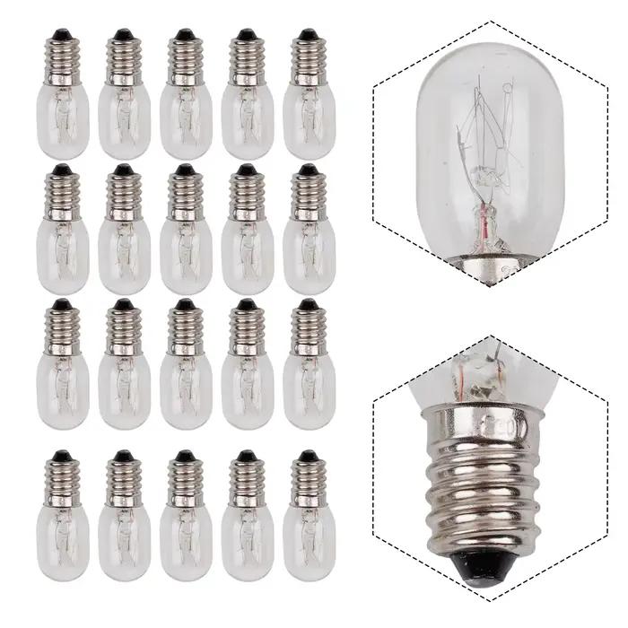 20 pièces E14 lampe à sel Globe ampoule 15W réfrigérateur ampoule de remplacement four ampoules en v