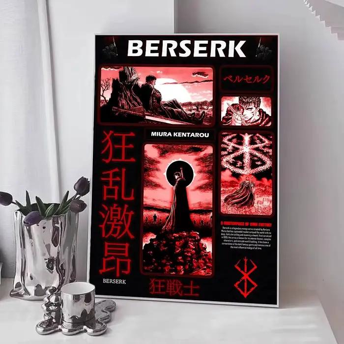 Affiches Manga Griffith imprimées Anime Berserk, autocollant mural fantaisie pour décoration murale 