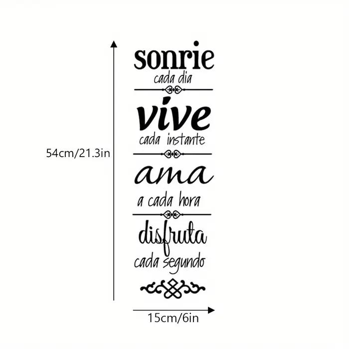 Autocollant mural imperméable avec citations espagnoles, accessoires de décoration pour la maison, u