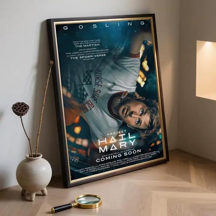 Affiche de film P-Project Hail Mary, impressions d'art mural minimalistes modernes pour chambre à co