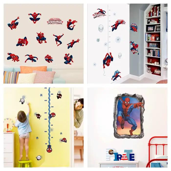 Dessin animé Spiderman Stickers muraux pour chambre d'enfants décoration de la maison 3d Super héros