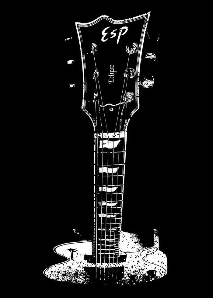 Affiche de dessin de guitare, ligne de vue explosée, Art abstrait, impression sur toile, décoration 