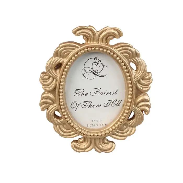 Cadre photo elliptique floral, petit porte-photo baroque, cadre photo de bureau, décor de mariage, c