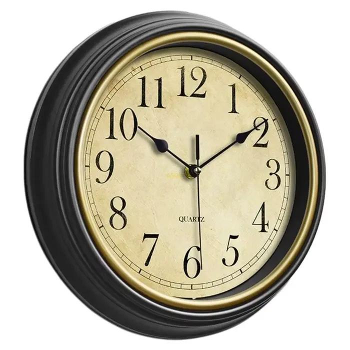 Horloge murale rétro 12 pouces, horloges classiques silencieuses sans tic-tac, chiffres arabes/romai