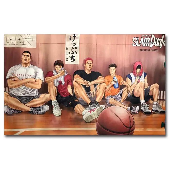 Anime Slam Dunk Canvas Poster, Basketball Sakuragi, HanampiercKaede Rukawa Wall Art Painting, Print,