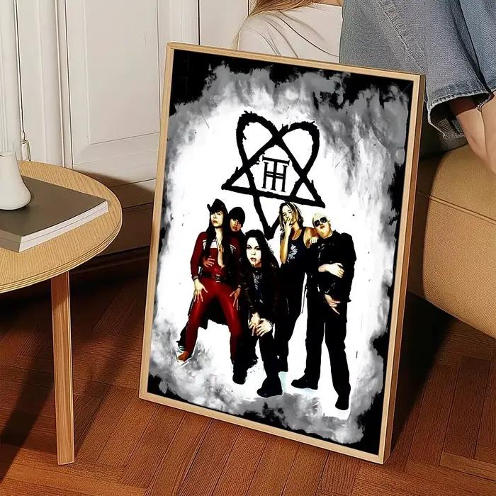 Affiche vintage classique du groupe Rock H-HIM, impression de haute qualité, autocollant mural imper