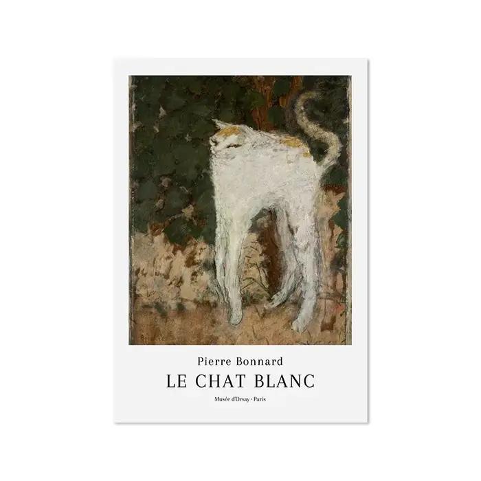 Pierre Bonnard Le Chat Blanc affiche d'exposition Meme chat peinture chat amoureux cadeau musée gale