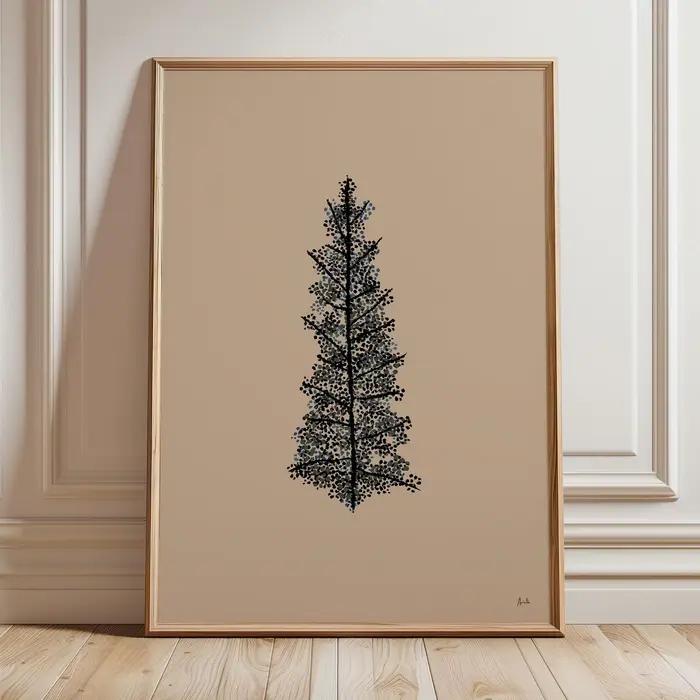Art mural minimaliste à imprimé floral d'inspiration vintage, décoration d'intérieur en terre cuite,