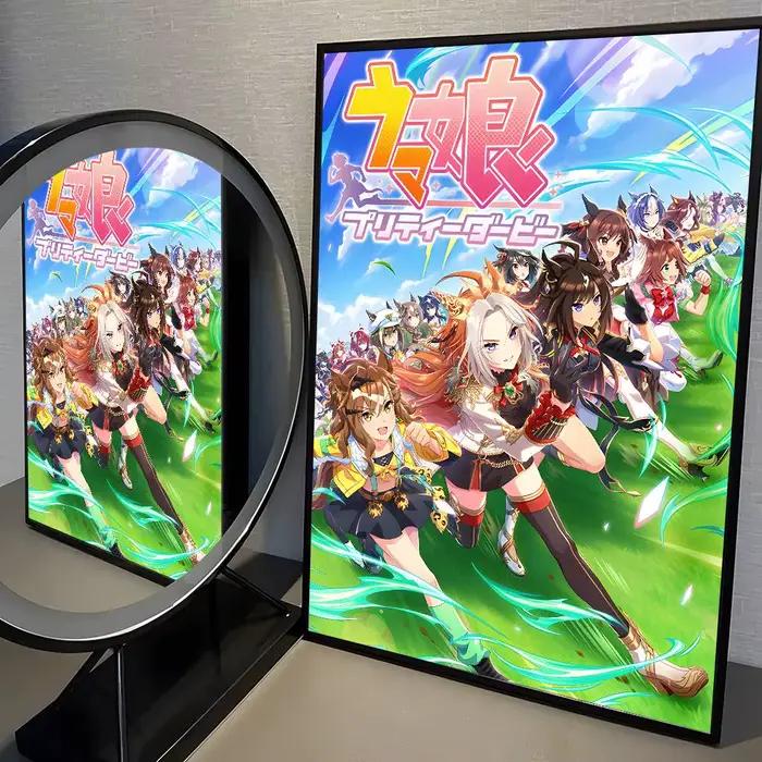 Affiche de jeu u-ma Musume Pretty Derby, haute qualité, décoration murale esthétique pour dortoir, s