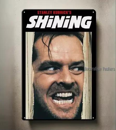 Affiche métallique de film d'horreur The Shining - Plaque décorative