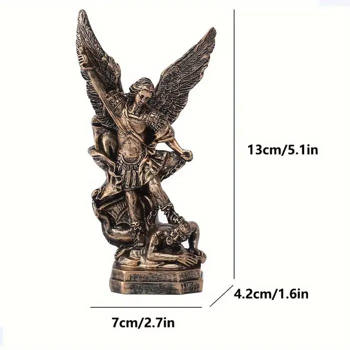 Statue d'Arcange de San Miguel Statue de Saint Michel en résine bronzée Collection Saint Michel l'Ar