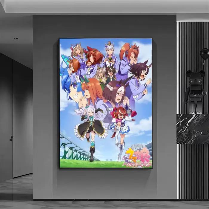 Affiche de jeu U-Uma Musume Pretty Derby, décoration murale polyvalente HD imperméable, auto-adhésiv