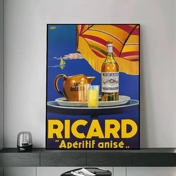 R-RicardES Affiche de bière pour salon, chambre à coucher, bureau ou bar, sans cadre, usage intérieu