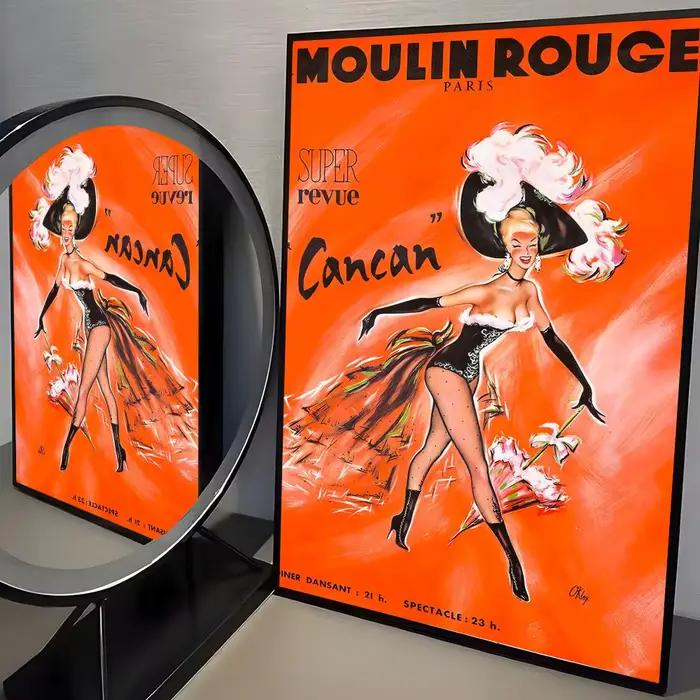 Affiche du film Moulin Rouge, autocollant mural moderne en papier PP, décoratif minimaliste pour caf