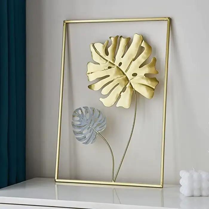 Décoration murale suspendue pour armoire, Sculpture de feuilles de salon, ornements de bureau, feuil