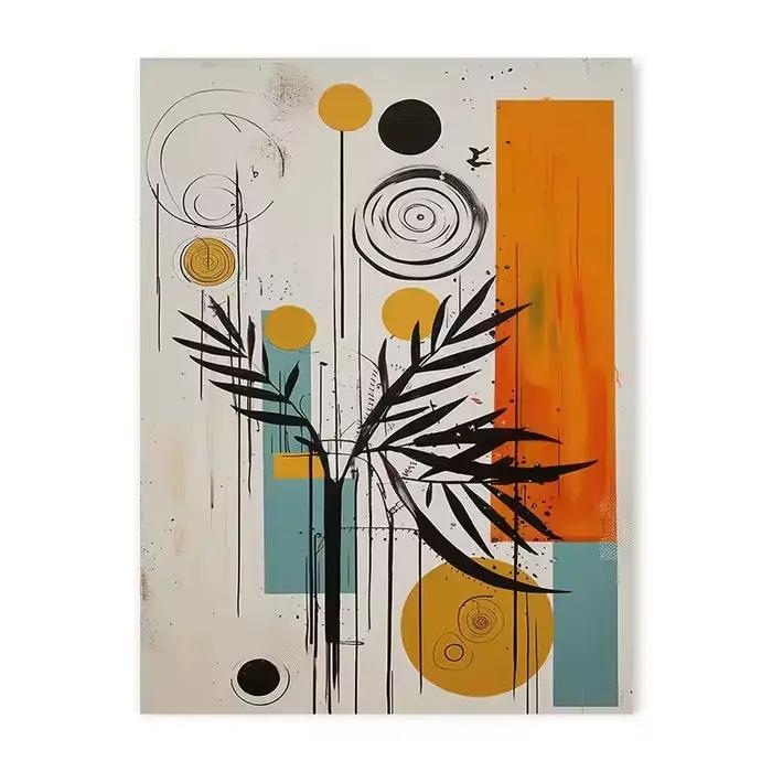 Affiches ethniques abstraites, ensemble d'art mural africain, peinture sur toile Afro bohème, décor 