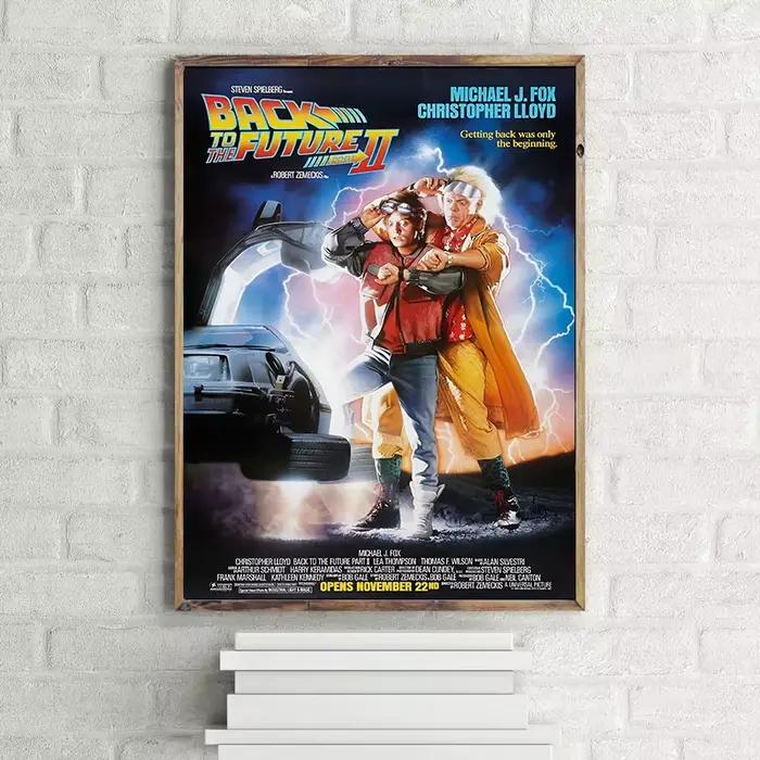 Affiches de trilogie du film Vintage retour vers le futur, peinture décorative murale, imprimés sur 