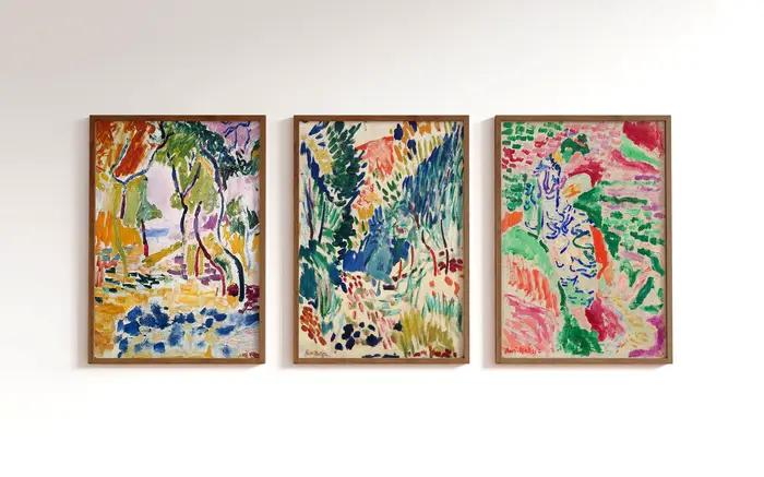 Ensemble de 3 affiches murales Matisse, Henri Matisse, décoration de la maison, impressions sur toil