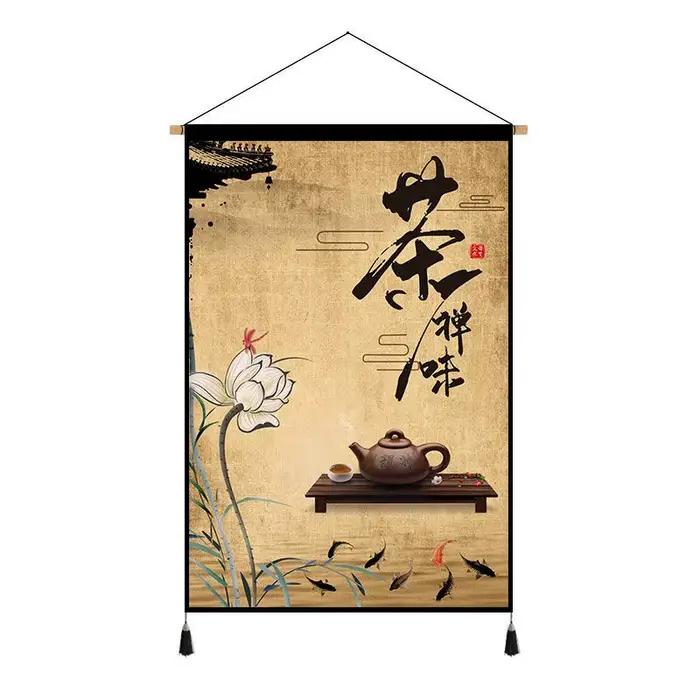 Toile de Style Chinois du Vermont, Affiche de Peinture Murale, Décor de Chambre Vintage, Tapisserie,