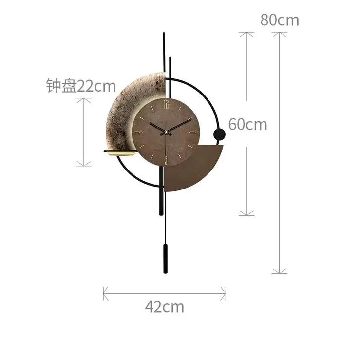 Horloge murale pour salon, décoration murale pour fond de télévision, horloge murale pour porche ave