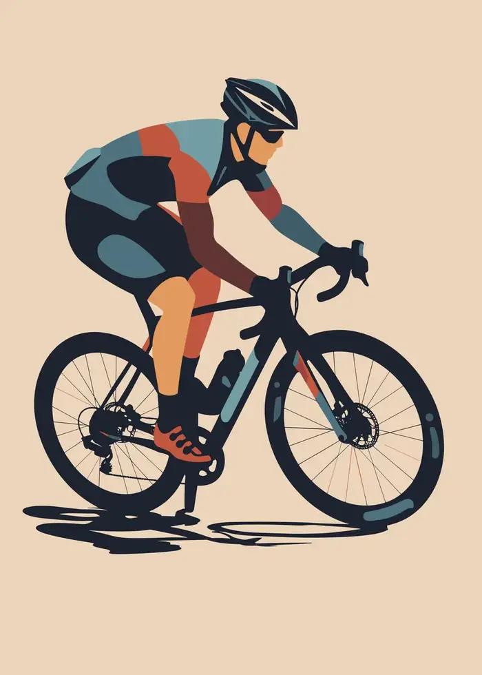 Tableau sur toile cycliste, affiche murale minimaliste de cyclisme, impressions modernes pour décora