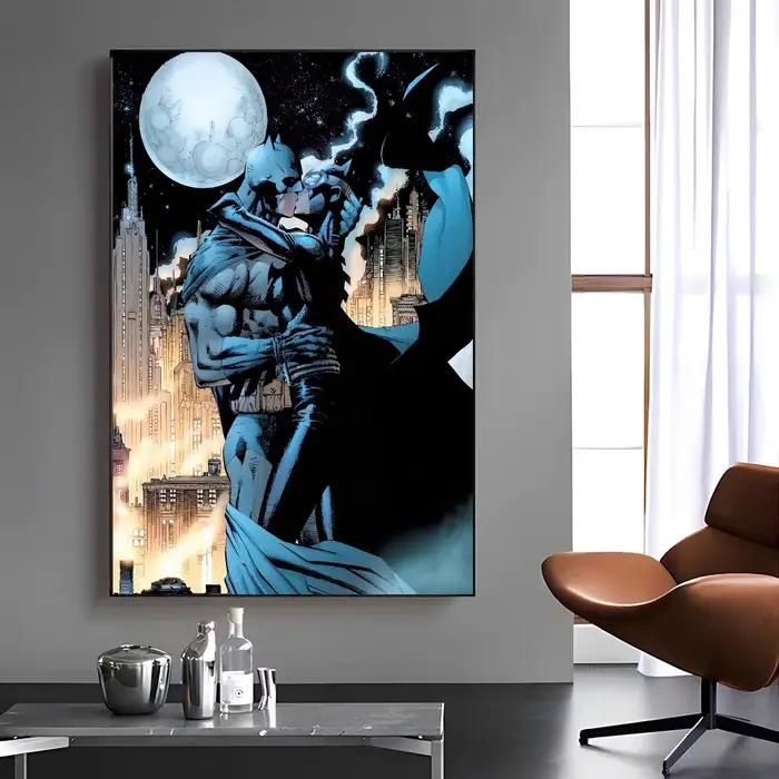 Peinture sur toile de calligraphie Cool Anime B-BatManES, art pour salle de bain, salon, décoration 