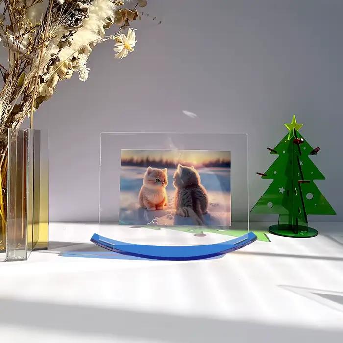 Cadre photo en acrylique irisé, cadre photo sans cadre, décoration moderne pour la maison et le bure