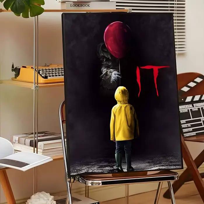 Affiche I-IT du film d'horreur 	   Art mural de haute qualité pour maison, bureau, chambre à coucher