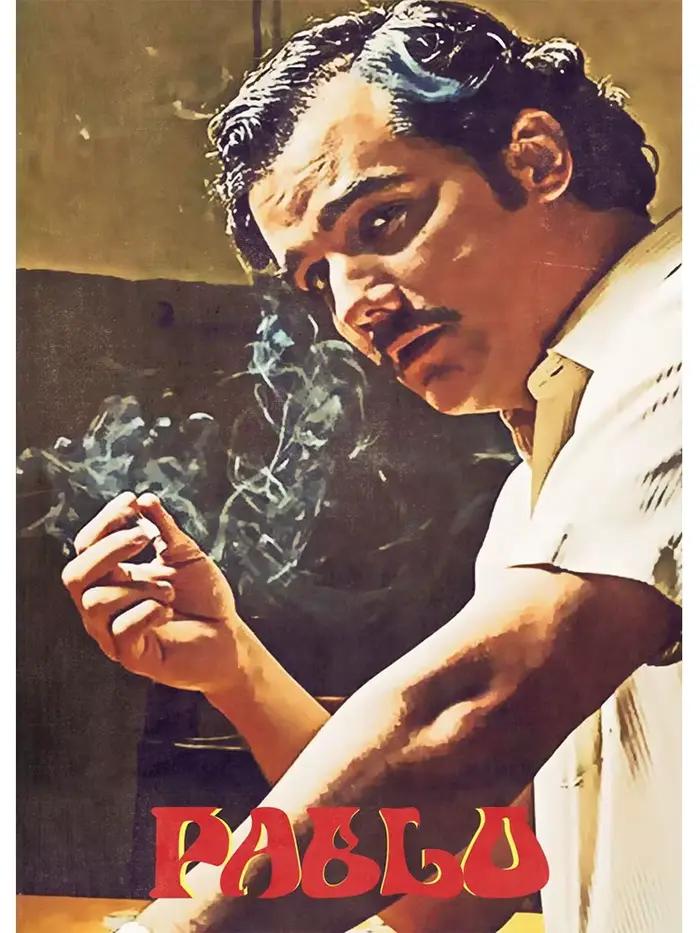 Affiche murale du seigneur Pablo Escobar Narcos Mugshot, peinture sur toile, pays colombien, Gangste