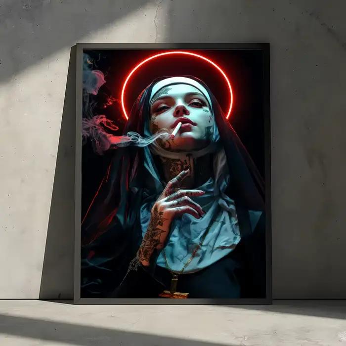 Affiche décorative religieuse tendance, autocollants muraux décoratifs, impression photo murale pour