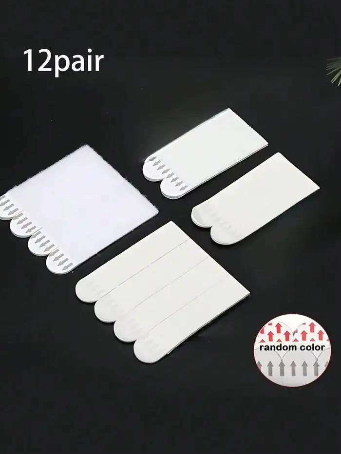 Support mural sans perçage pour tableaux, 12 paires de crochets double face amovibles, ruban adhésif