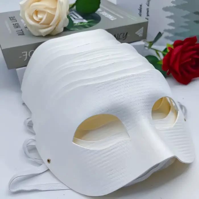 Lot de 5 masques de mascarade demi-visage vierges à peindre, masques vénitiens blancs non peints pou