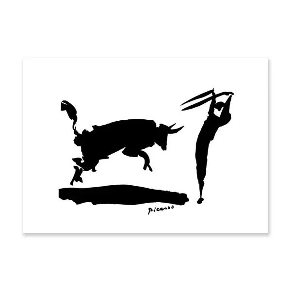 Peinture sur toile minimaliste Picasso, décoration murale, affiche de Bulljean espagnol, impressions