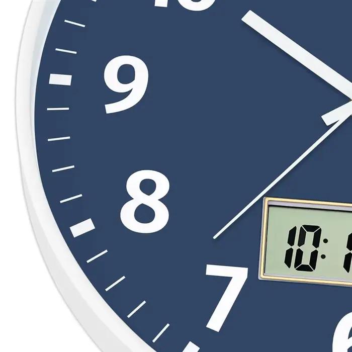 FLYY-horloge murale numérique avec heure, jour de la semaine et température, horloge murale numériqu