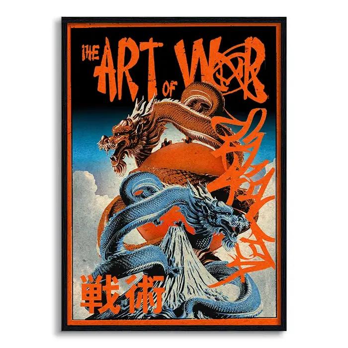 Affiche d'art de samouraï japonais, peinture sur toile imprimée classique Vintage, maximalisme abstr