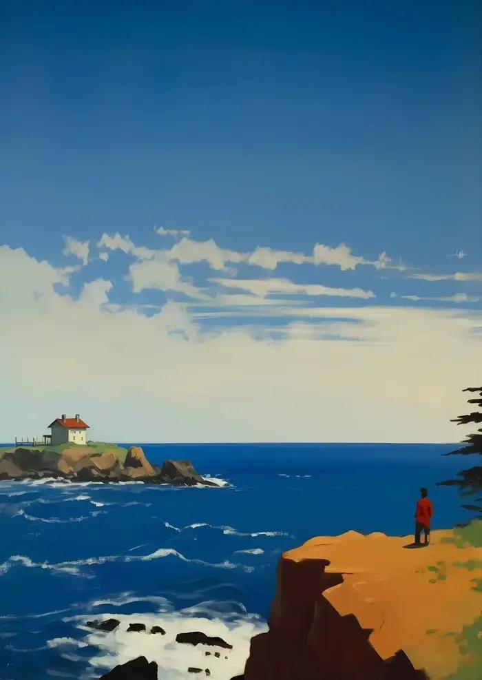 Affiche de personnes d'automne et d'été de Edward Hopper City, peintures sur toile de paysages urbai