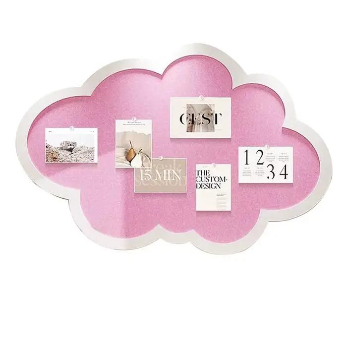 Tableau d'affichage en liège pour mur, tableau d'affichage mignon en forme de nuage avec punaises, t