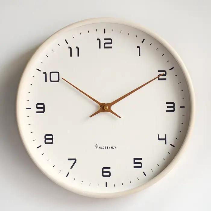 Grande horloge murale en bois de Style nordique, moderne et minimaliste, muette, décoration de salon