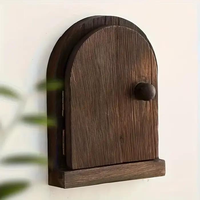Cache-prise en bois artisanal, non électrique, construction en bois faite à la main, couvre et décor