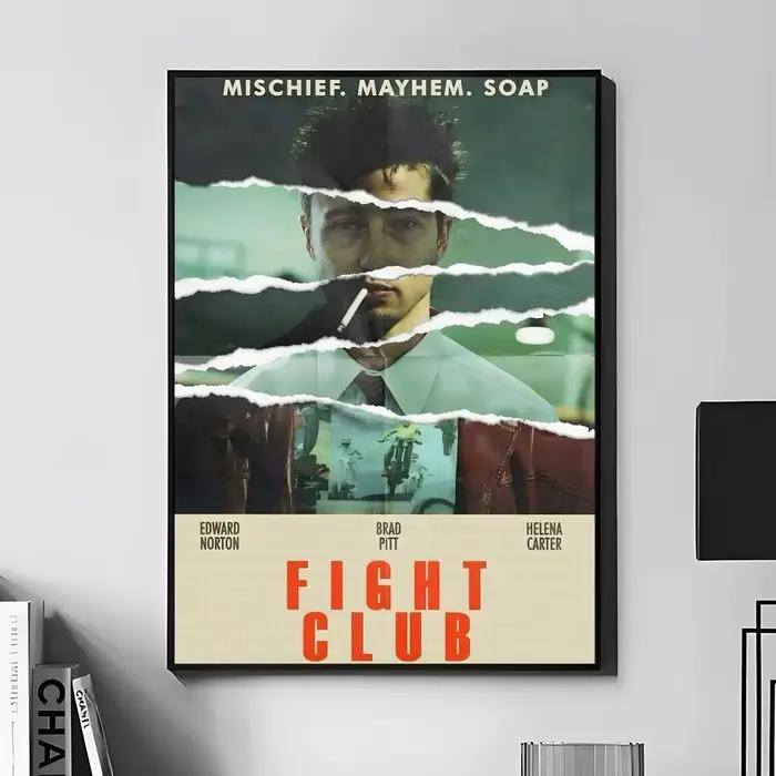 Affiche de film F-Fight C-Club, impression d'art mural, convient pour le salon, la chambre à coucher