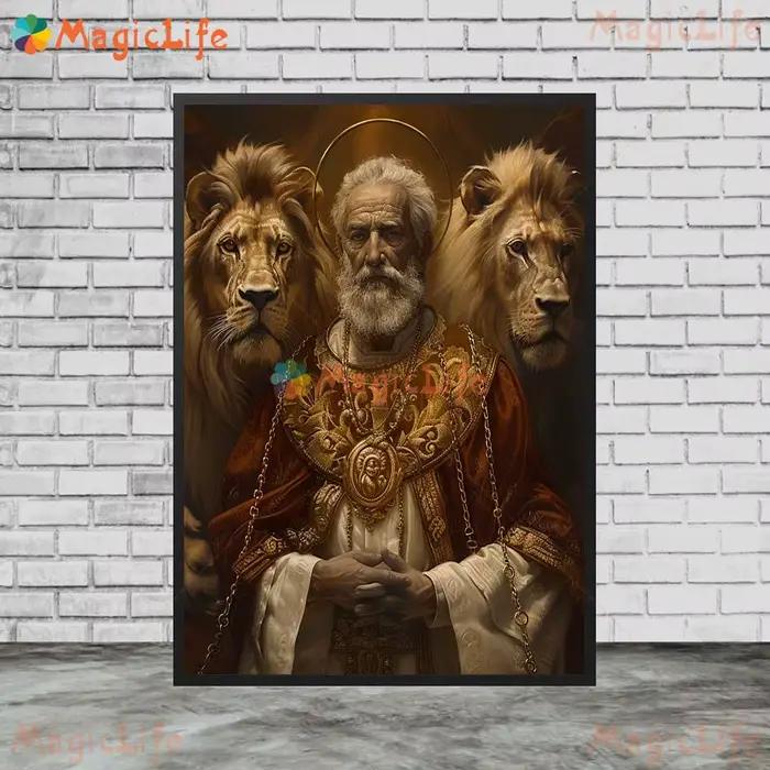 Affiches murales imprimées de religion de croyant missionnaire vintage, peinture sur toile sans cadr