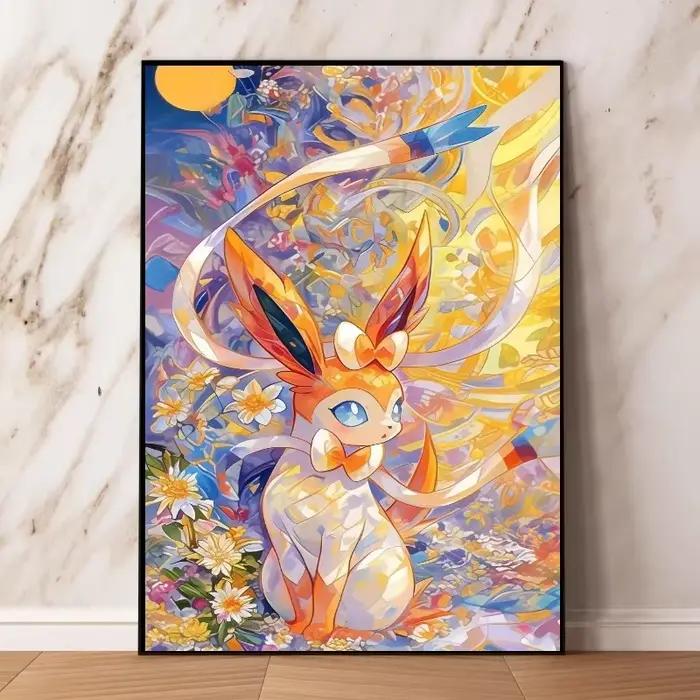 Peinture à l'huile par numéros Pokemon Anime Pikachu, décoration de maison, peinture murale, chambre